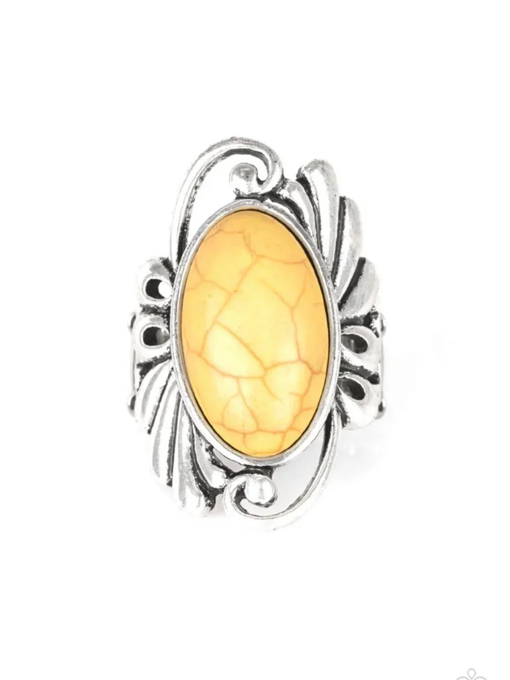 Paparazzi Jewelry Accessories - Sedona Sunset - Yellow Ring - Vintage
